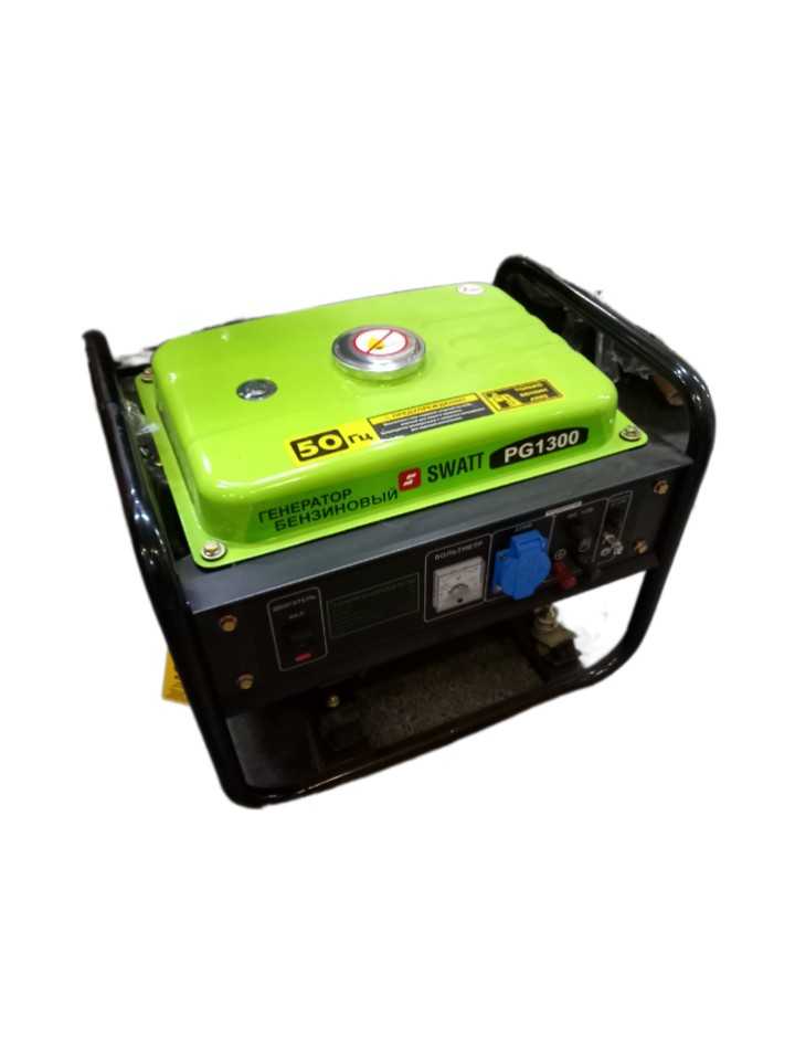 Генератор бензиновый SWATT PG1300 (1,0/1,1, 220В, бак 10л, статор медь)